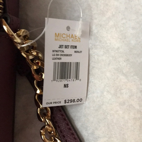 š„SALEš„Michael Kors Jet Set Crossbody Bag Merlot - Picture 3 of 7